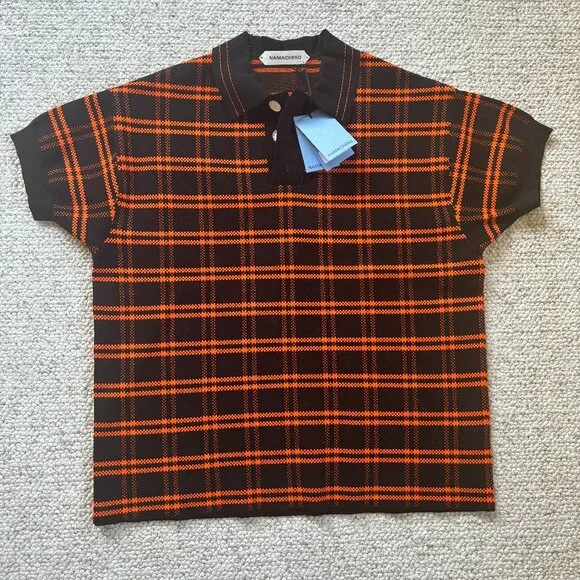 トップス NAMACHEKO Check-Pattern Polo Shirt Namacheko | Shirts | Namacheko Checkpattern Polo Shirt